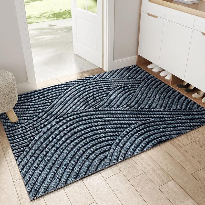 Anti-Slip Entrance Door Mat with Textured Dirt-Trapping Surface