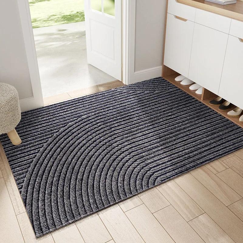 Anti-Slip Entrance Door Mat with Textured Dirt-Trapping Surface