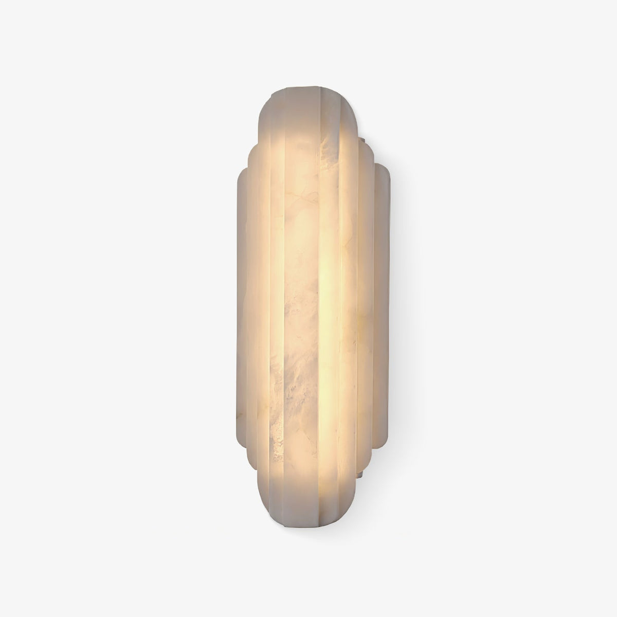 Art Deco Wall Lamp with Alabaster Shade and Integrated LED