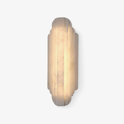 Art Deco Wall Lamp with Alabaster Shade and Integrated LED