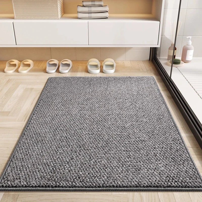 Bath Mat Non-Slip Woven Texture with Machine Washable Design