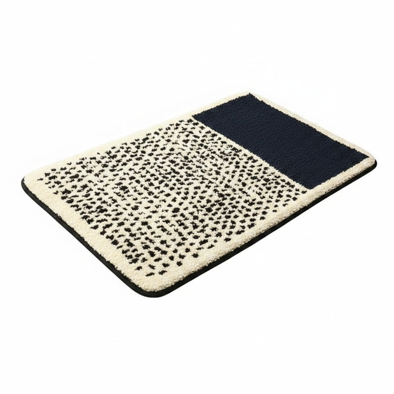 Bath Mat with Abstract Pattern and Anti-Slip Bottom