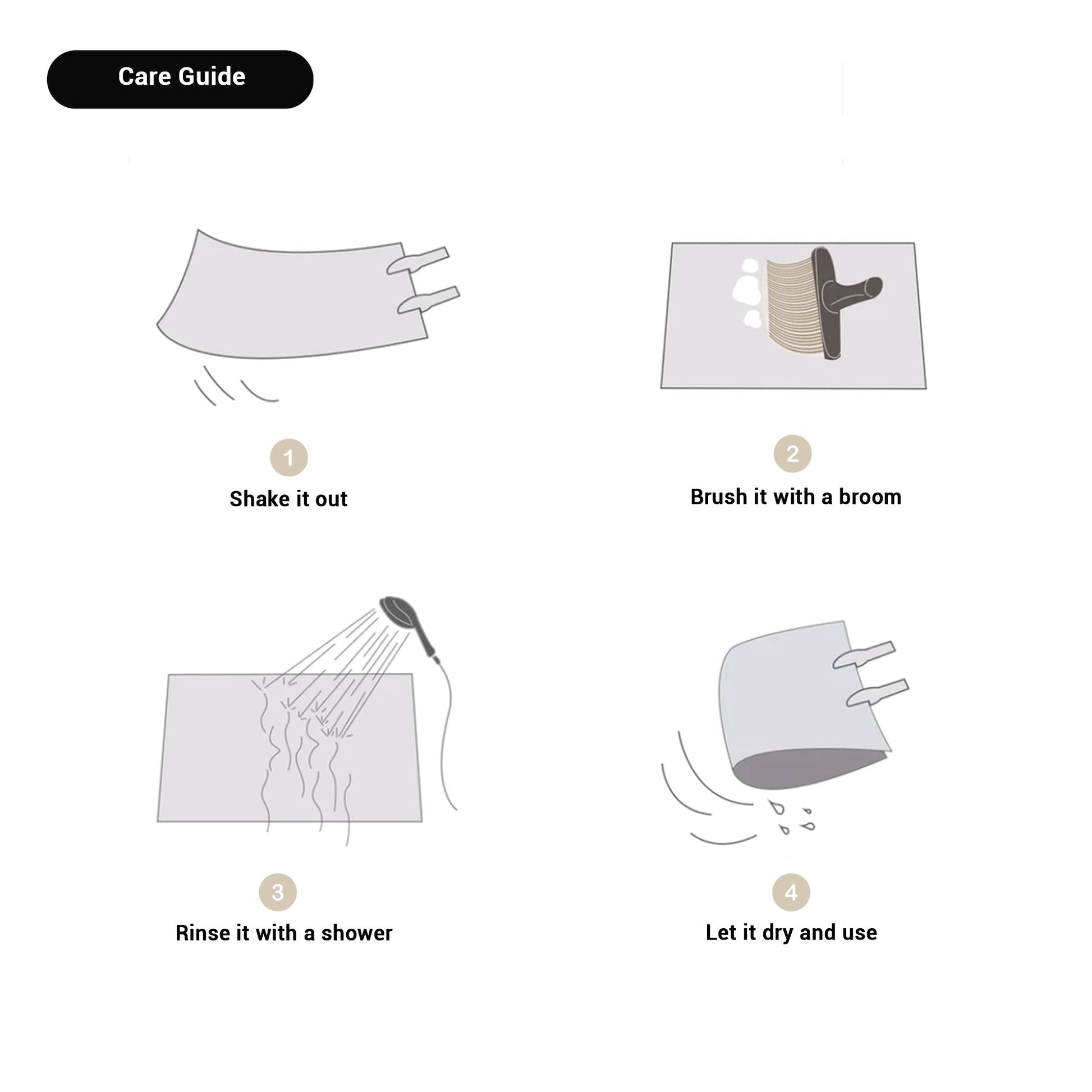 Bath Mat with Abstract Pattern and Anti-Slip Bottom