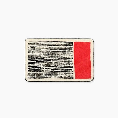 Bath Mat with Abstract Pattern and Anti-Slip Bottom