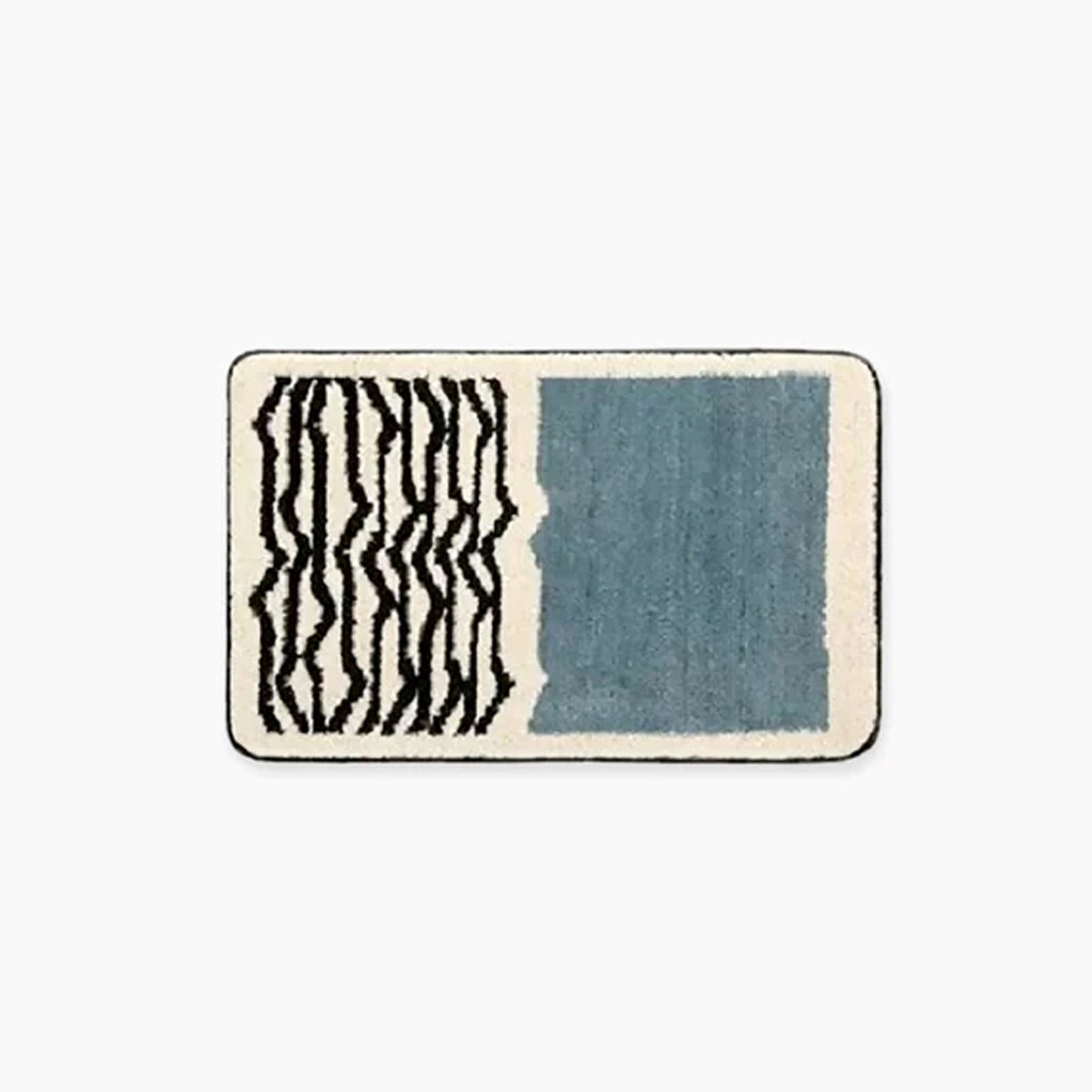Bath Mat with Abstract Pattern and Anti-Slip Bottom