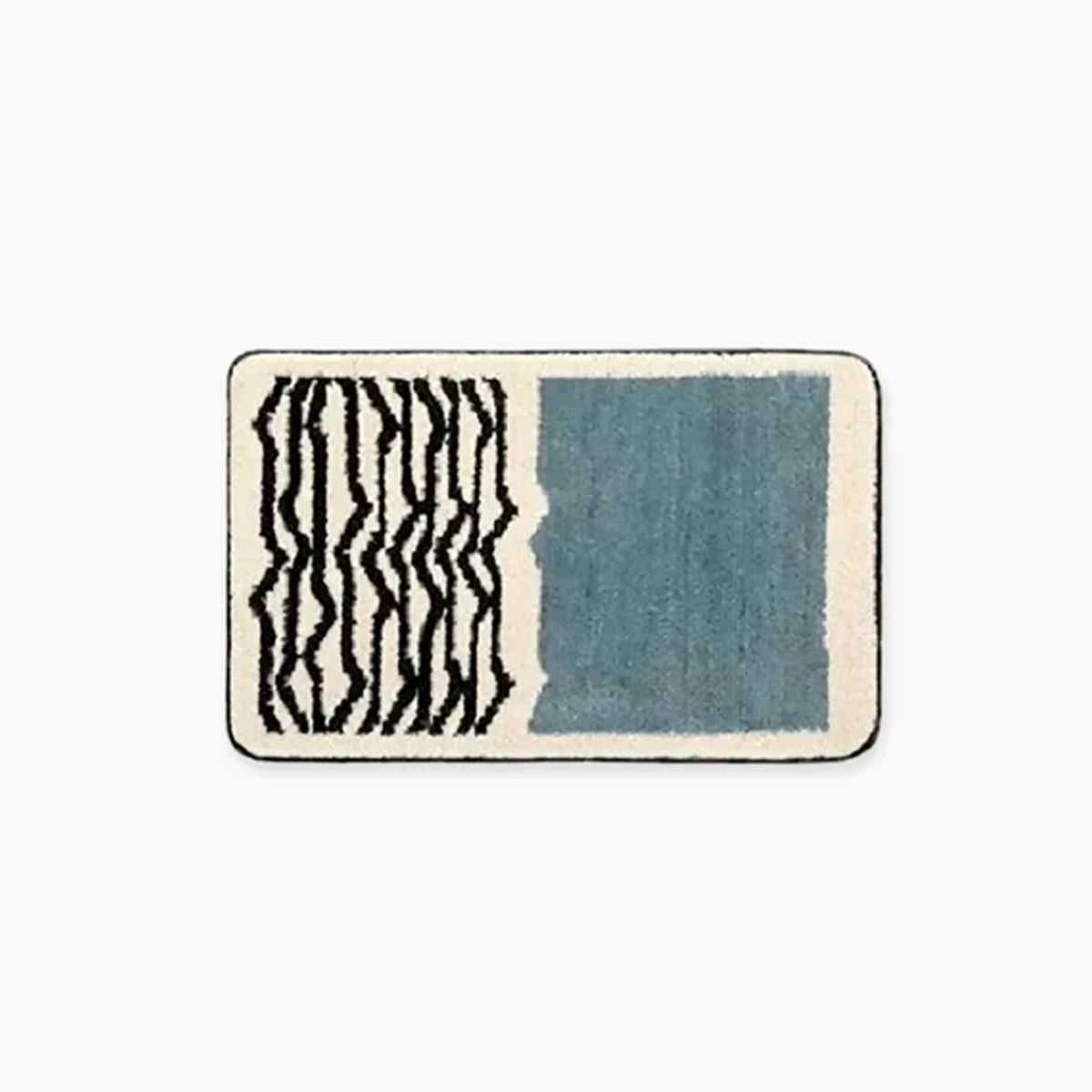 Bath Mat with Abstract Pattern and Anti-Slip Bottom