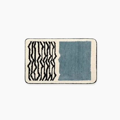 Bath Mat with Abstract Pattern and Anti-Slip Bottom