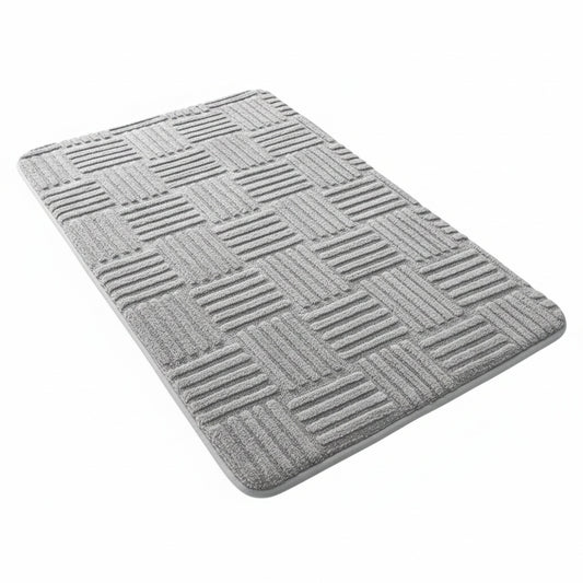 Bath Mat with Anti-Slip Bottom and Absorbent Textured Surface