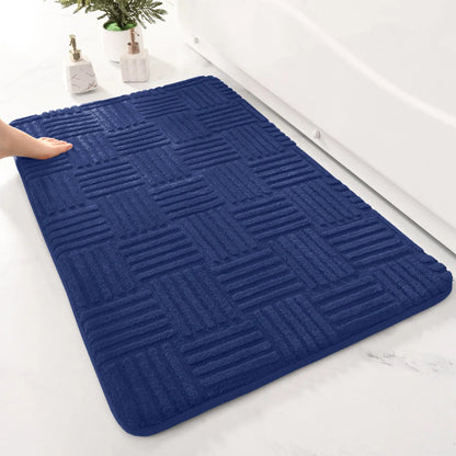 Bath Mat with Anti-Slip Bottom and Absorbent Textured Surface