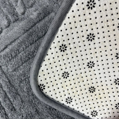 Bath Mat with Anti-Slip Bottom and Absorbent Textured Surface