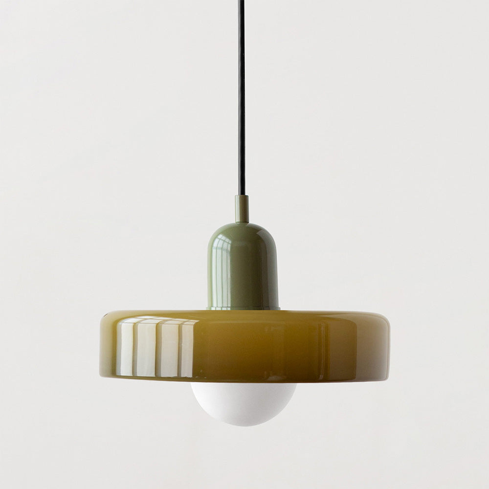 Bauhaus Pendant Lamp with Round Glass Shade