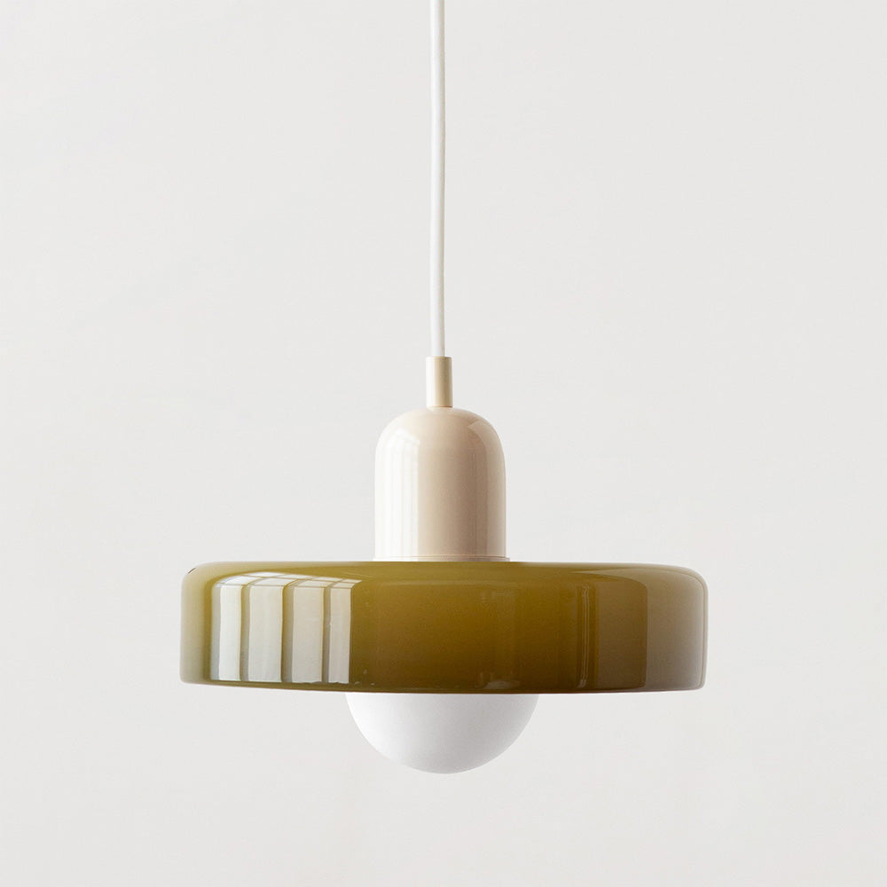 Bauhaus Pendant Lamp with Round Glass Shade