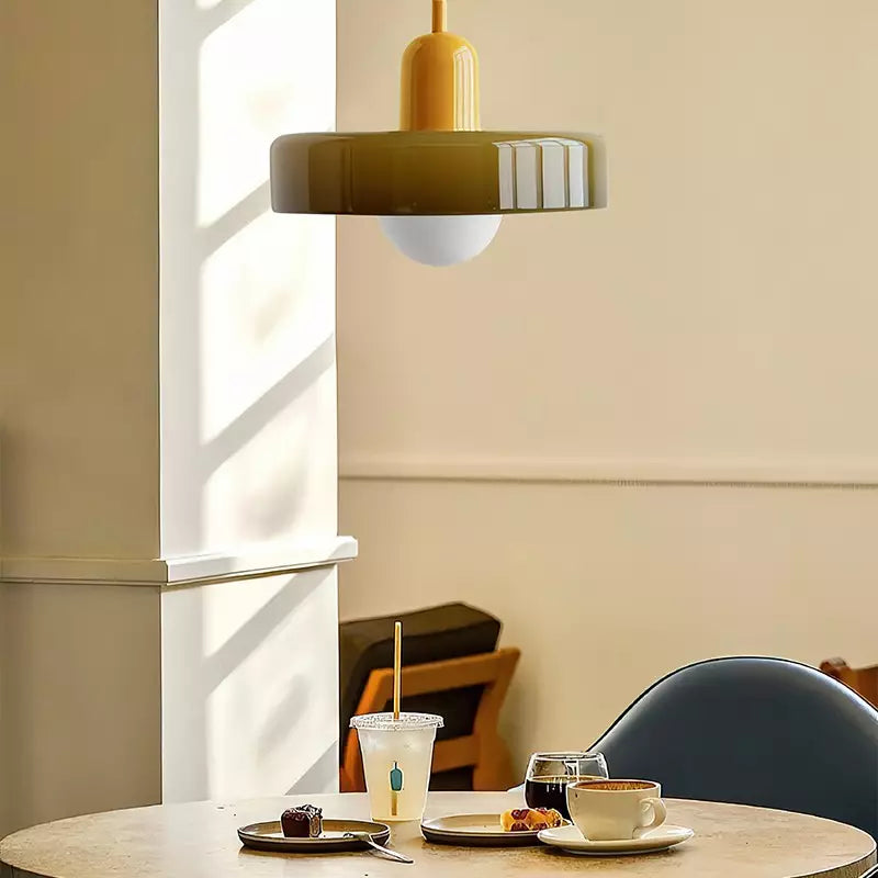 Bauhaus Pendant Lamp with Round Glass Shade