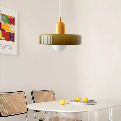 Bauhaus Pendant Lamp with Round Glass Shade