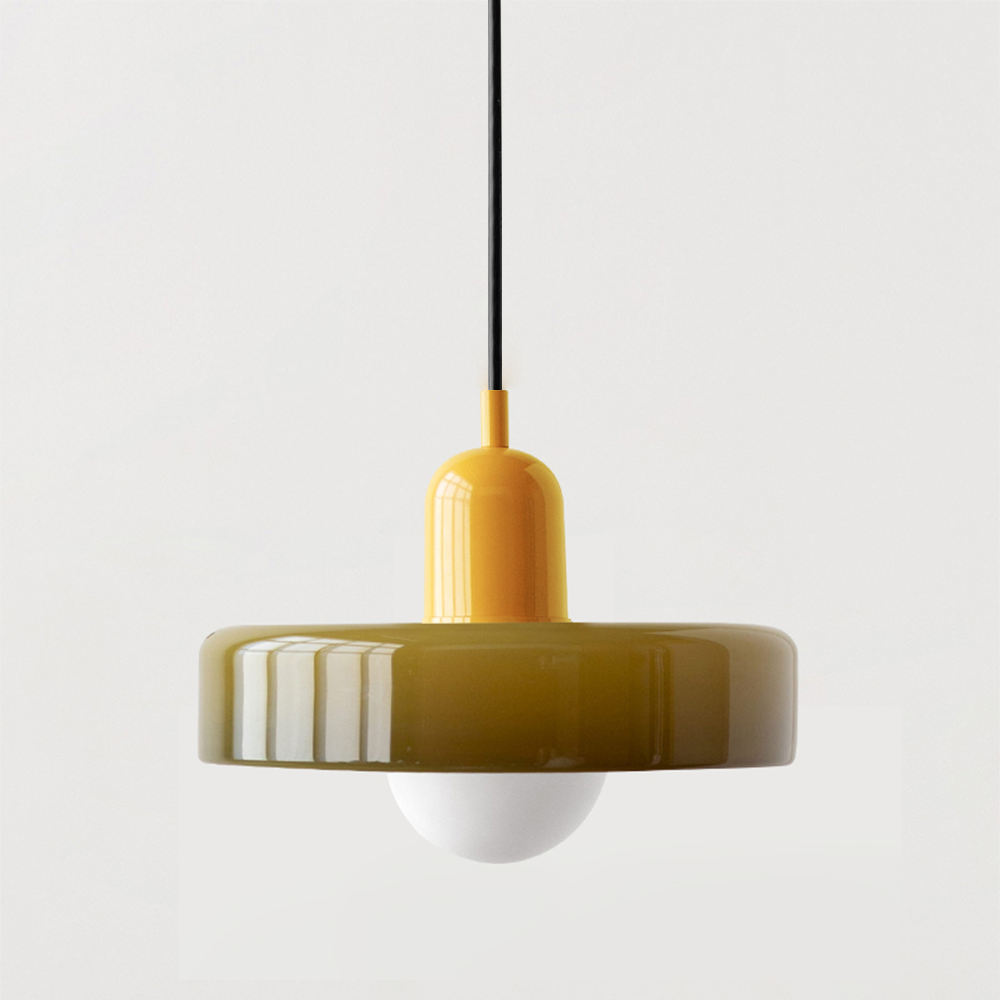 Bauhaus Pendant Lamp with Round Glass Shade