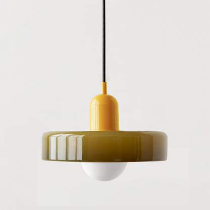 Bauhaus Pendant Lamp with Round Glass Shade