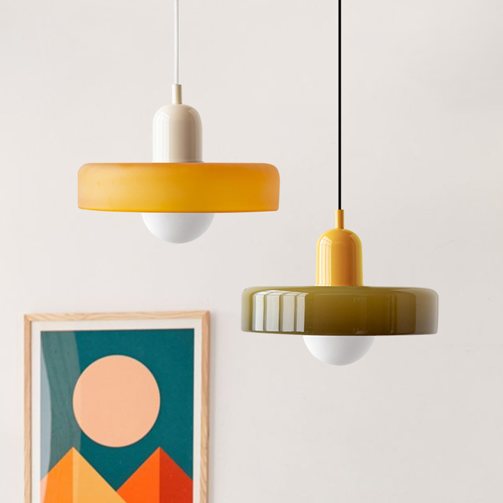 Bauhaus Pendant Lamp with Round Glass Shade