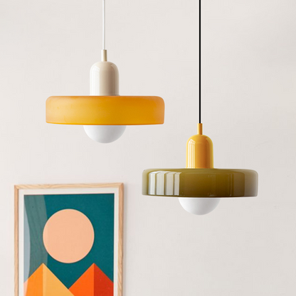 Bauhaus Pendant Lamp with Round Glass Shade
