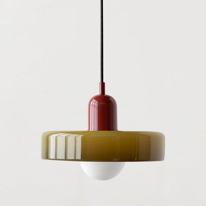 Bauhaus Pendant Lamp with Round Glass Shade