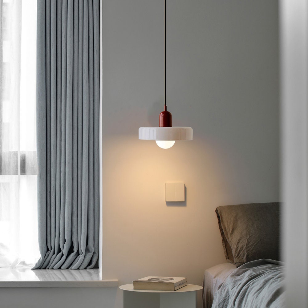 Bauhaus Pendant Lamp with Round Glass Shade