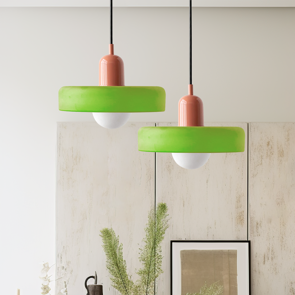 Bauhaus Pendant Lamp with Round Glass Shade
