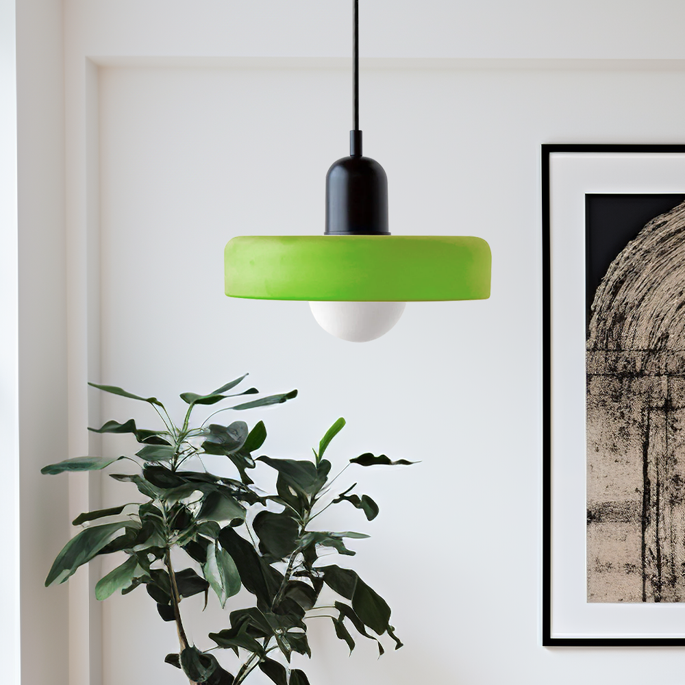 Bauhaus Pendant Lamp with Round Glass Shade