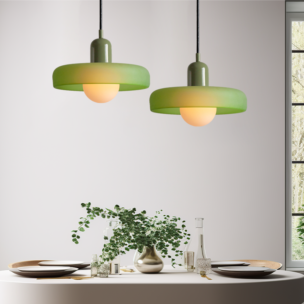 Bauhaus Pendant Lamp with Round Glass Shade