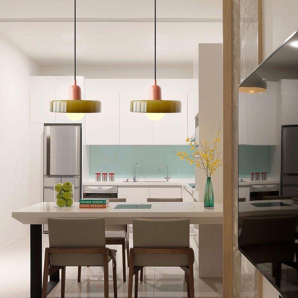 Bauhaus Pendant Lamp with Round Glass Shade