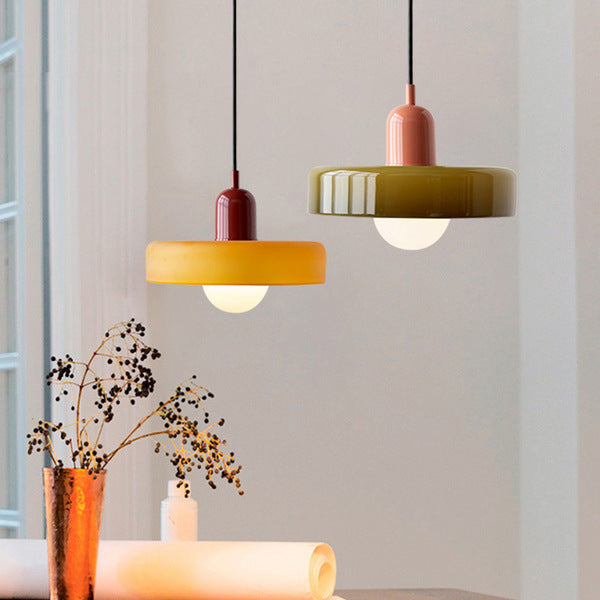 Bauhaus Pendant Lamp with Round Glass Shade