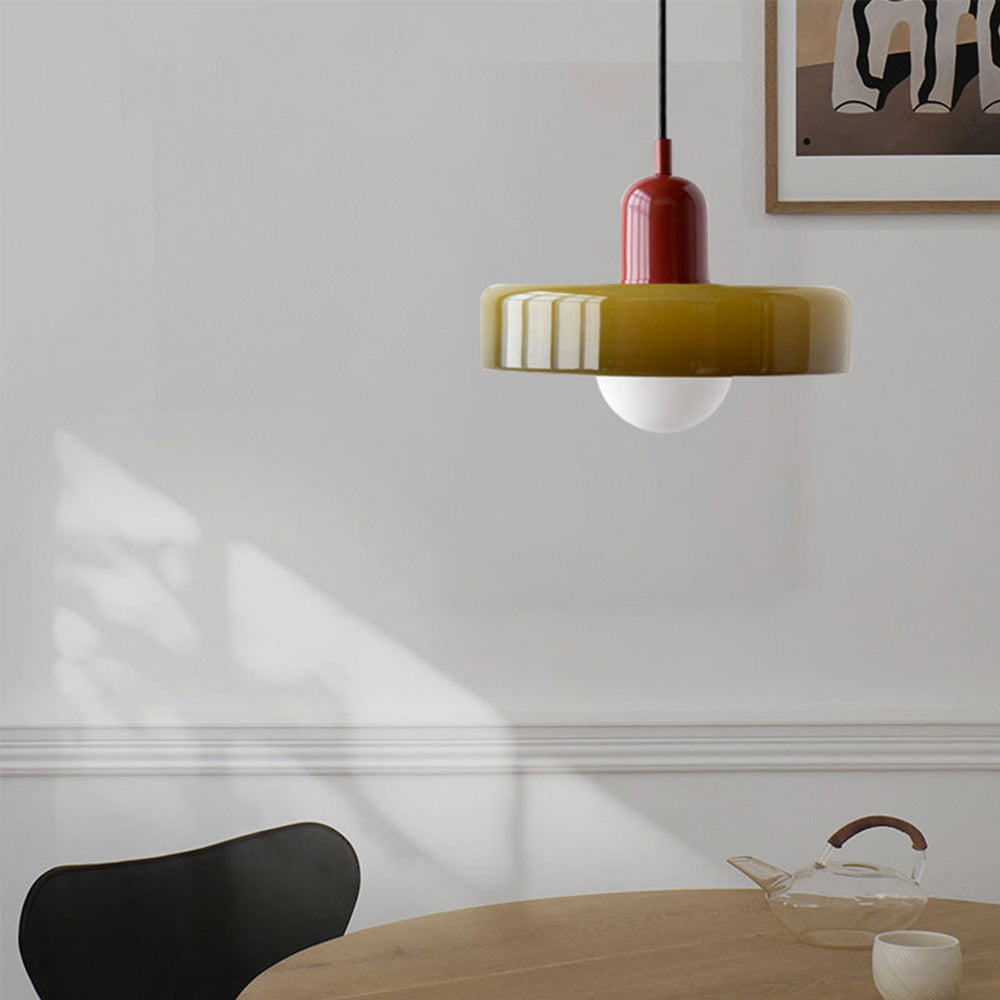 Bauhaus Pendant Lamp with Round Glass Shade