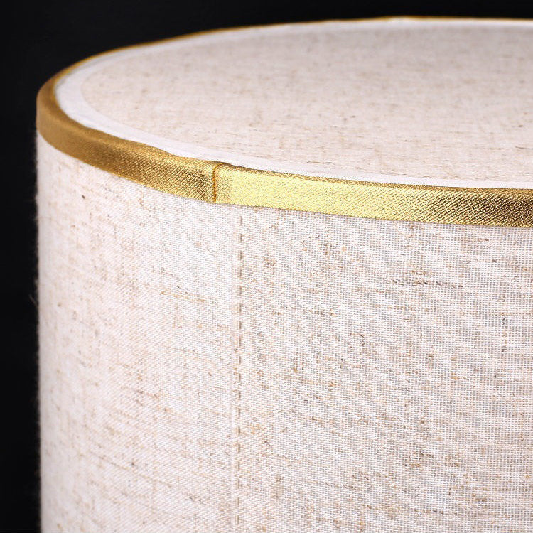 Bedside Table Lamp Retro Style with Touch Sensor and Drum Shade