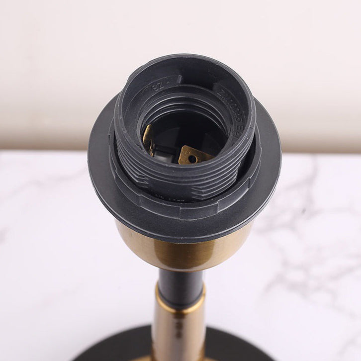 Bedside Table Lamp Retro Style with Touch Sensor and Drum Shade