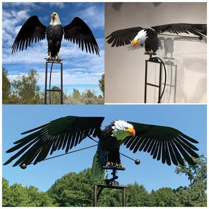 Bird Wind Spinner Garden Ornament with Moving Wings