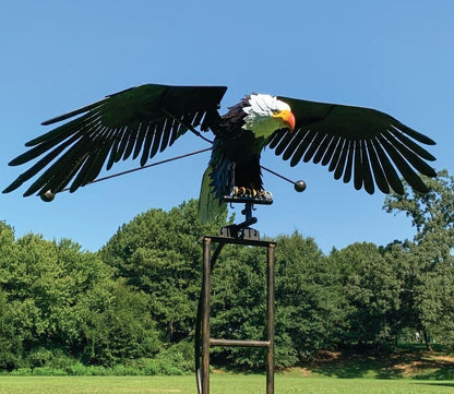 Bird Wind Spinner Garden Ornament with Moving Wings