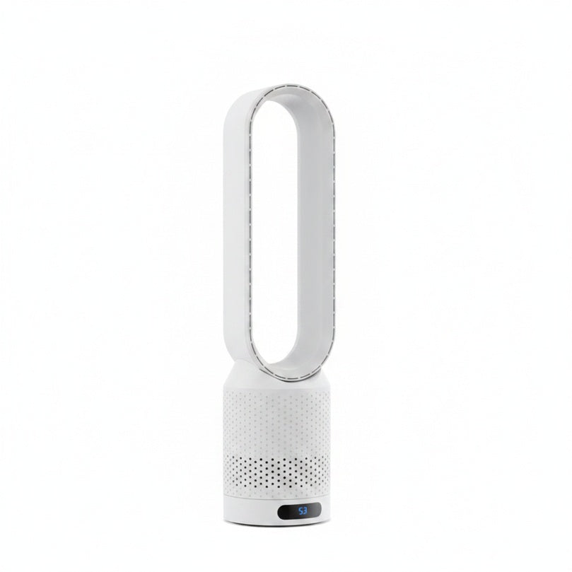 Bladeless Tower Fan with Air Purifier and 90° Oscillation