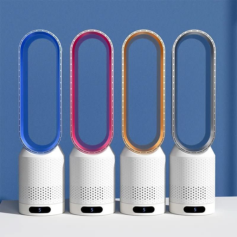 Bladeless Tower Fan with Air Purifier and 90° Oscillation