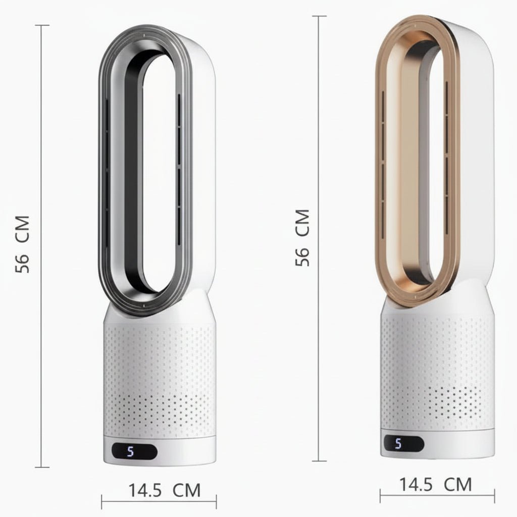 Bladeless Tower Fan with Air Purifier and 90° Oscillation