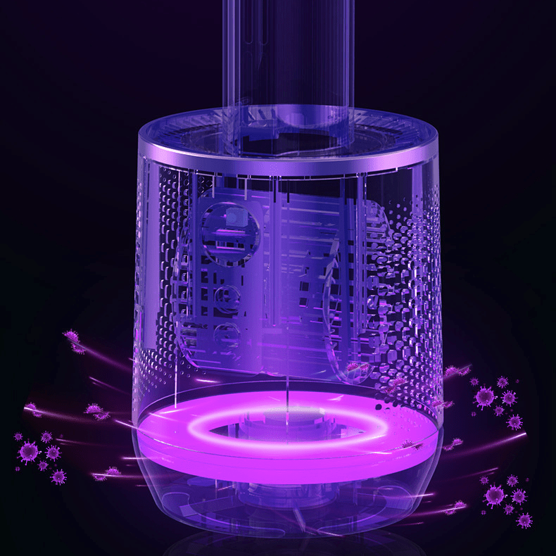 Bladeless Tower Fan with Air Purifier and 90° Oscillation