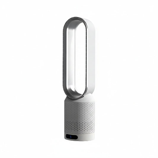 Bladeless Tower Fan with Air Purifier and UV Ionizer, 8 Speeds and 90° Oscillation