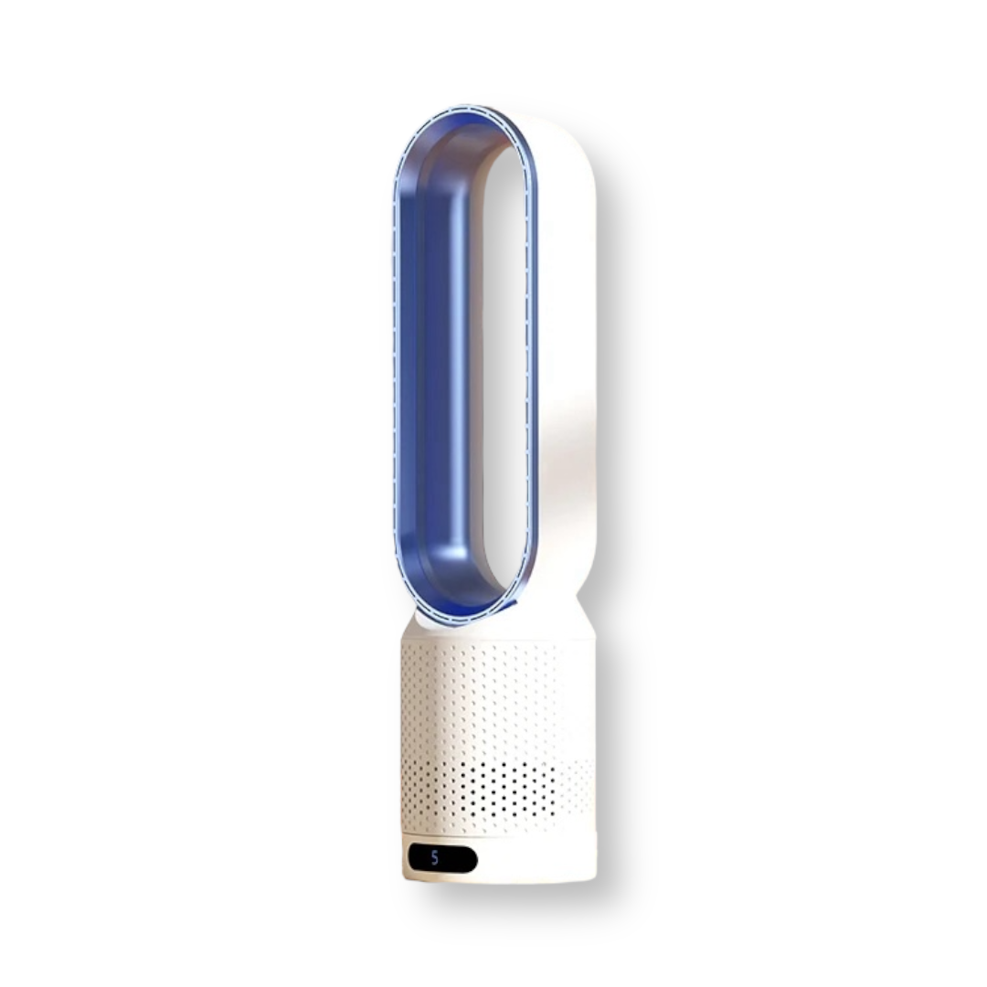 Bladeless Tower Fan with Air Purifier and UV Ionizer, 8 Speeds and 90° Oscillation