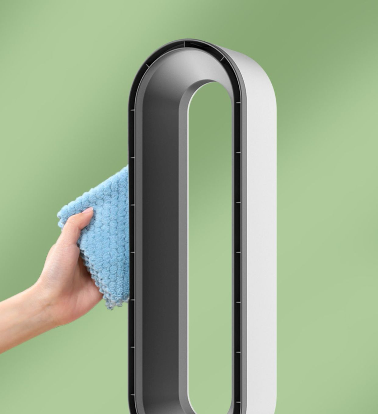 Bladeless Tower Fan with Air Purifier and UV Ionizer, 8 Speeds and 90° Oscillation