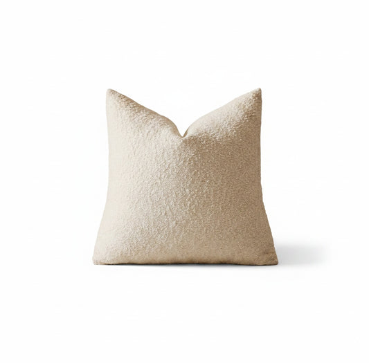 Boucle Cushion Cover Square Textured Throw Pillow Cover for Sofa and Bed