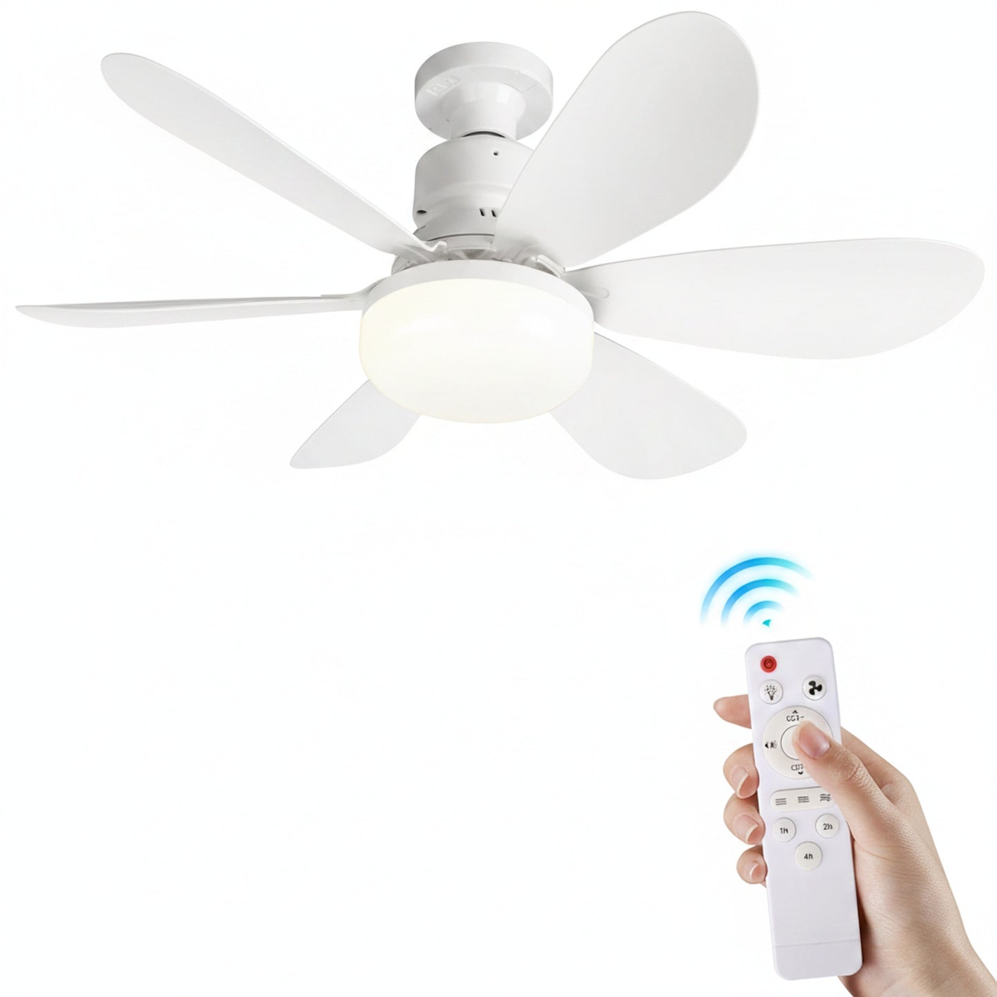 Ceiling Fan with LED Light and Remote Control Dimmable DC Motor