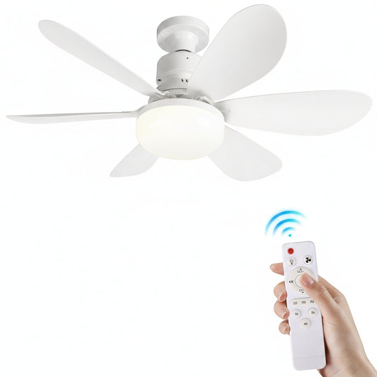 Ceiling Fan with LED Light and Remote Control Dimmable DC Motor