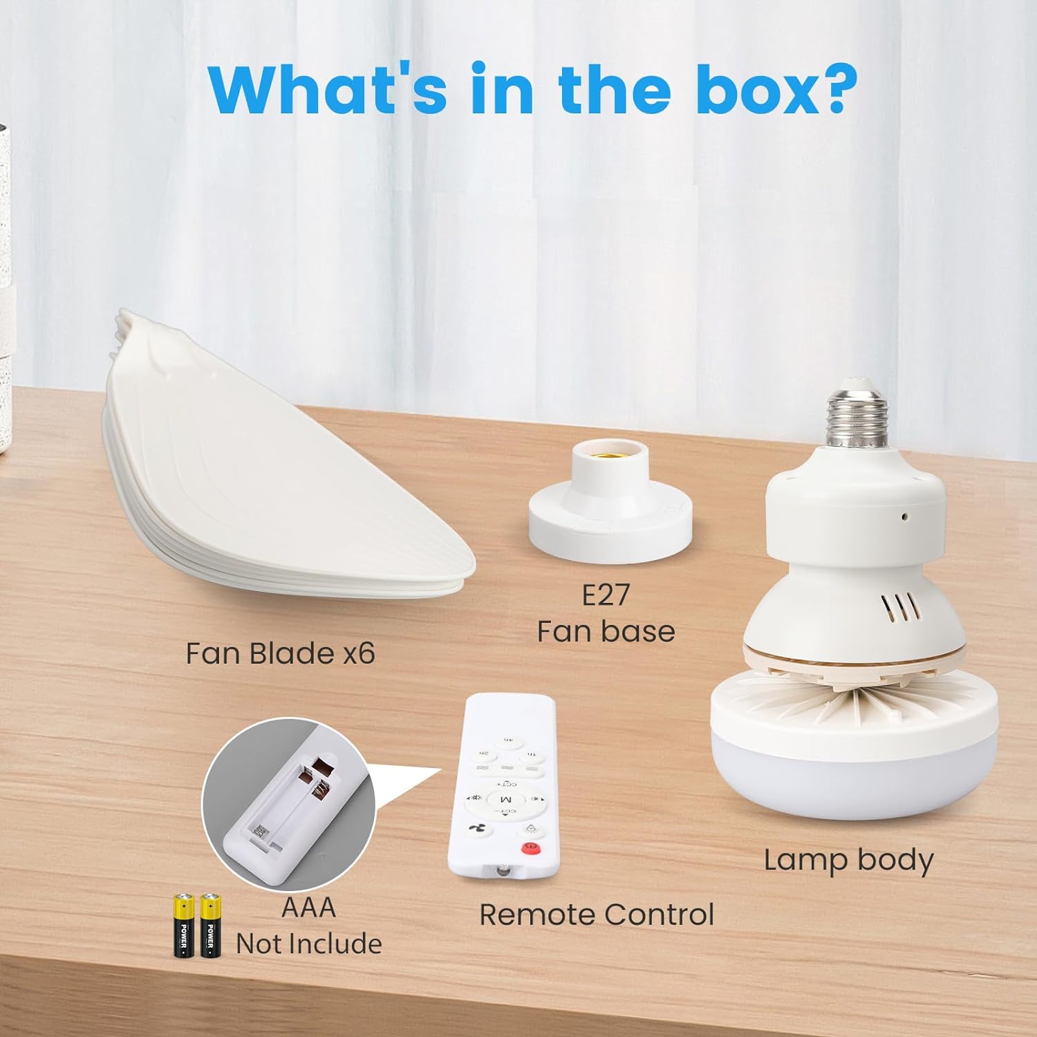 Ceiling Fan with LED Light and Remote Control Dimmable DC Motor