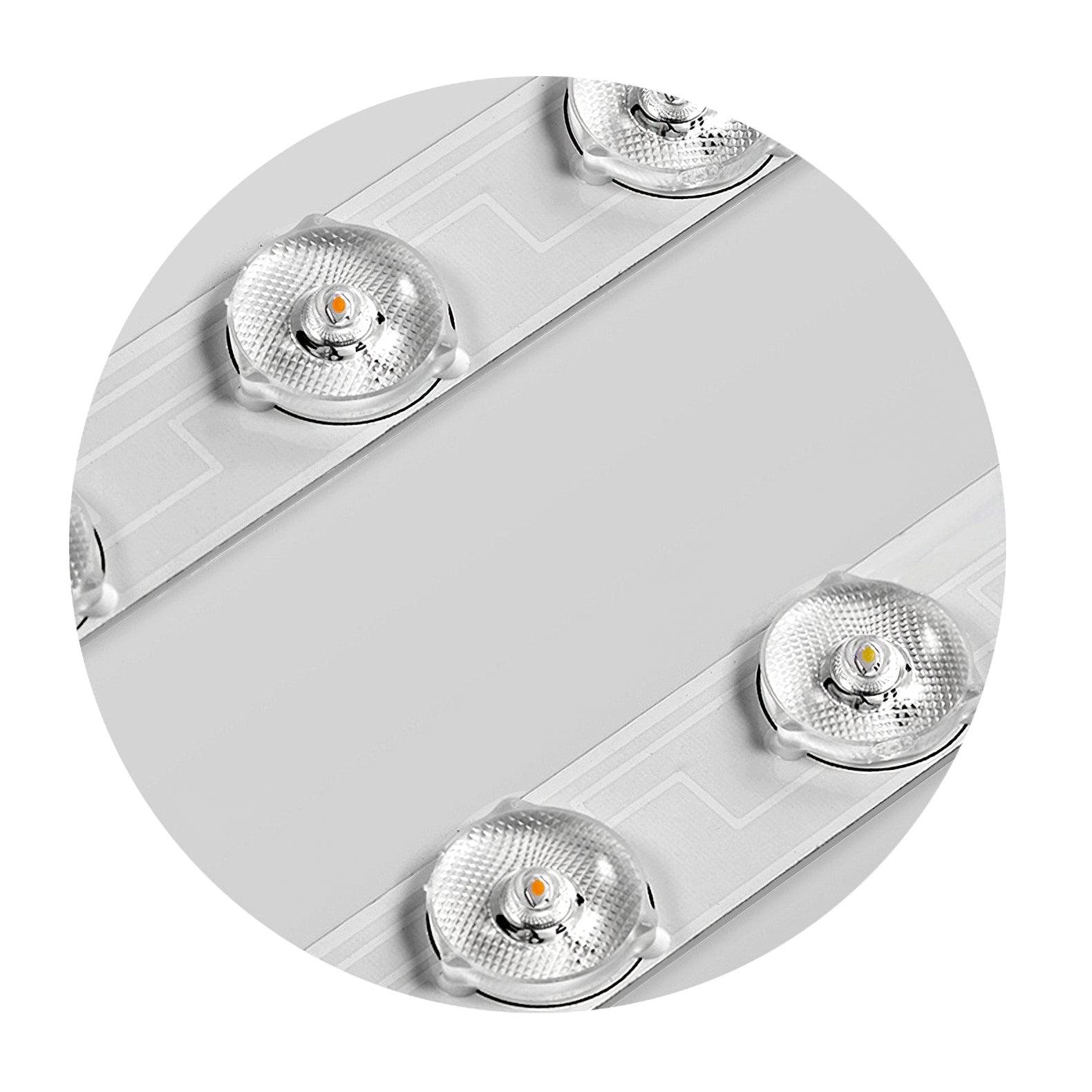 Ceiling Lamp Art Deco Style with Crystal-Effect Acrylic Diffuser and Round Design