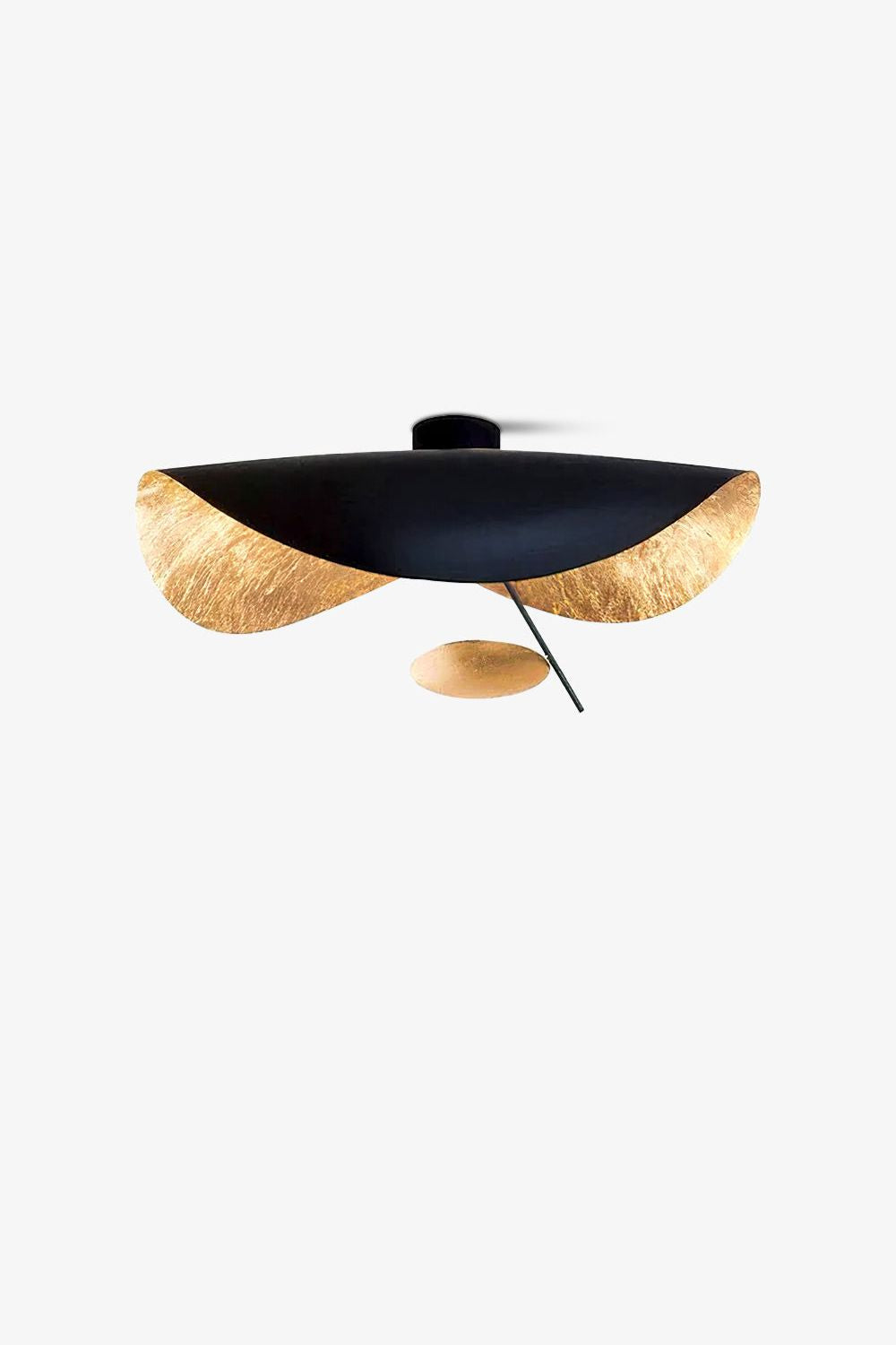 Ceiling Lamp Art Deco with Curved Shade and Integrated LED