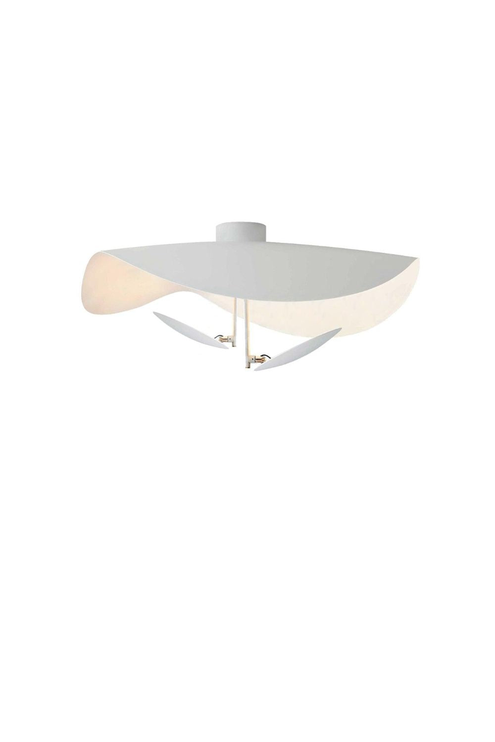 Ceiling Lamp Art Deco with Curved Shade and Integrated LED