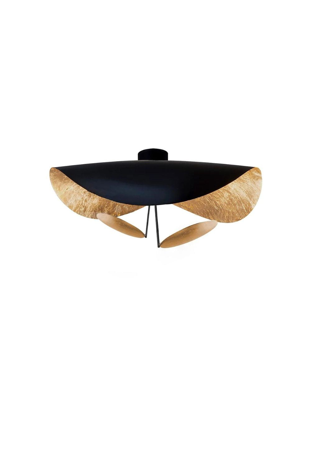 Ceiling Lamp Art Deco with Curved Shade and Integrated LED