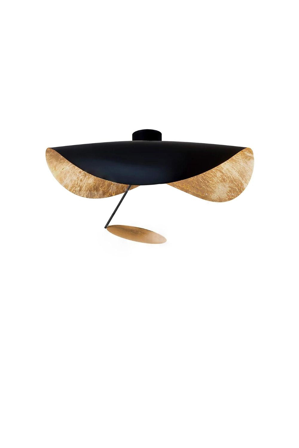 Ceiling Lamp Art Deco with Curved Shade and Integrated LED